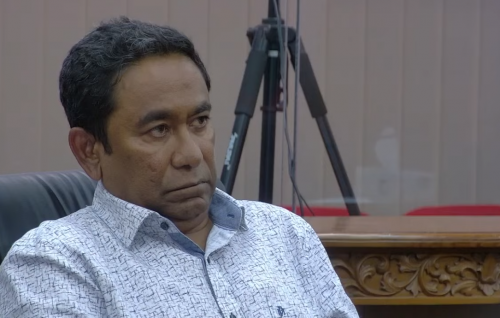 Raees Yaameen ge shareeaiy avas aruvaalaigen kuriah gendhaa kamah bune Majilis ah mahsala eh
