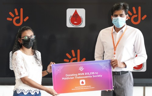 Dhiraagun thalassemia  society ah thin lahkka rufiyaa hadhiyaakohffi