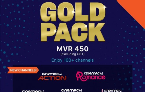 Cinemachi ge film channel thakaaeku Dhiraagu TV ge gold pack tha'aarafu kohffi