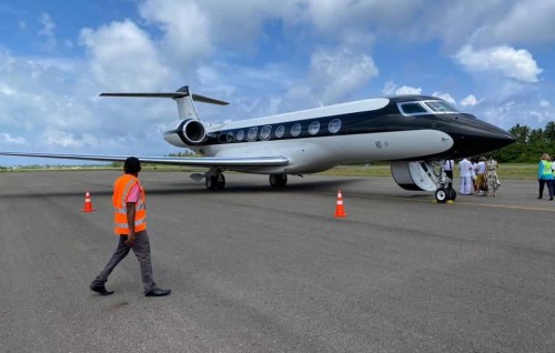 Koodoo Airport receives first private jet