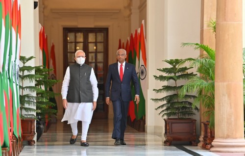 Raees Solih ge sharafugai Modi, rasmee jaafatheh baavaifi