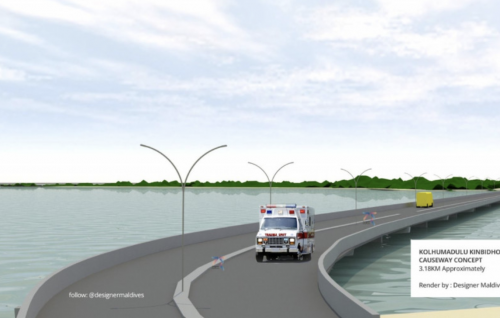 Veymandoo-Kinbidhoo Causeway kuriah gendhaanee 