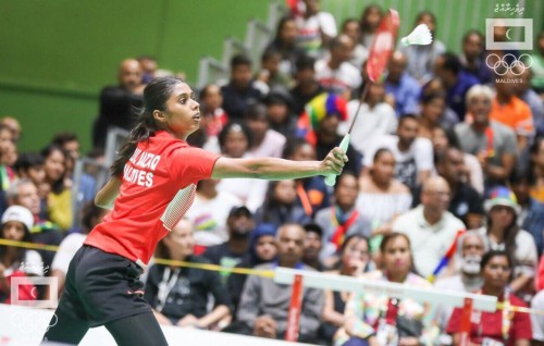 Olympics gai Rajje thamseelu kuraane furathama anhen badminton kulhuntheriyakah Nabaahaa