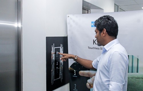 Raajjey ge furathama touchless lift STO trade center gai
