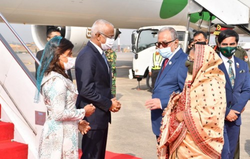 President and the First Lady arrives in Bangladesh