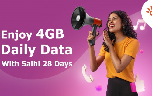Dhiraagu ''Salhi 28 days'' addon aa eku konme dhuvahaku 4gb data!