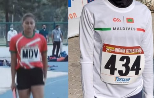 Dhivehi gaumee jersey gai India kujjaku mubaaraathehggai dhuvefaeh nuvey: Athletics Association