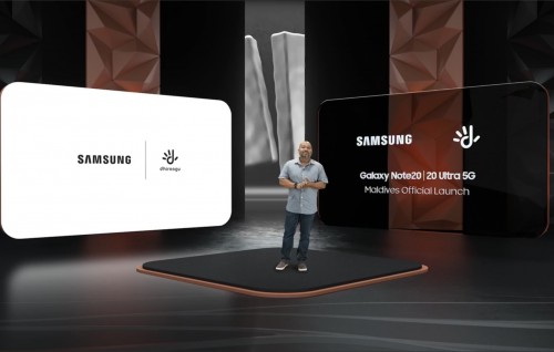 Dhiraagu in Samsung Galaxy Note 20 adhi Note 20 Ultra 5G raajje ah tha'aarafu kohfi