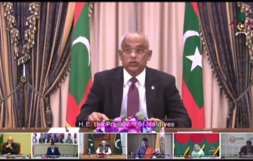 President urges SAARC countries to work together to combat Covid-19