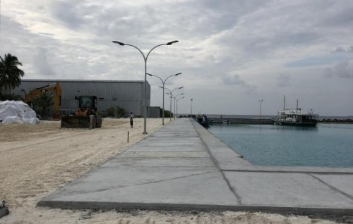 Rakeedhoo harbor close to completion