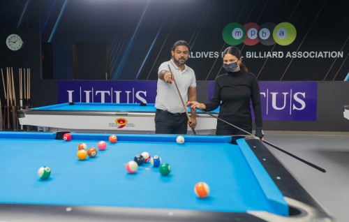 National Billiard Championship: Mix Doubles Championkann Ali Fayaz aai Dheena ah