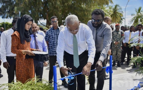President opens Tsunami Monument in Vilufushi