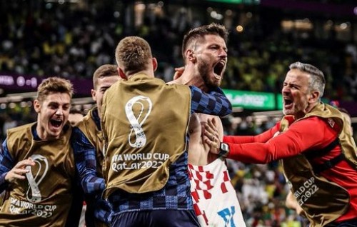 Penalty gai 5 thareege Brazil rovvaalai, Croatia semi ah
