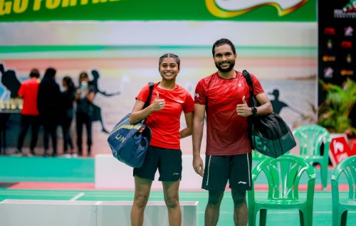 Thaareekhu liyelai Zayan aai Naba ge mix doubles pair dhuniyey ranking ge gadha 100 ge thereyah