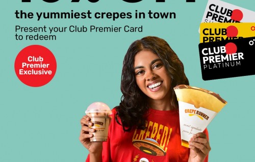 Ooredoo club premier customeruna Crepe Runner Maldives in discount!