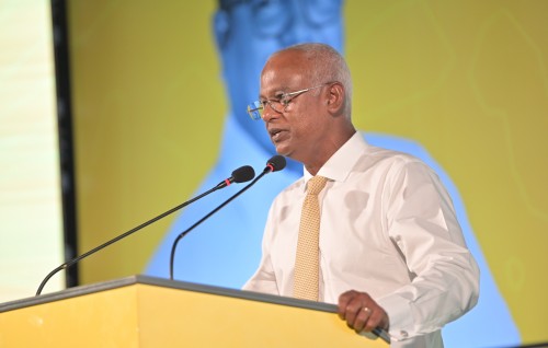 Photo: Raees Ibuge riyaasee campaign N. Velidhoo jalsaa