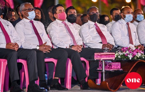 ''India Military Out'' campaign fulhaakuran Raees Yameen anna hafuthaagai atholhu thereyah vadaigahnavanee