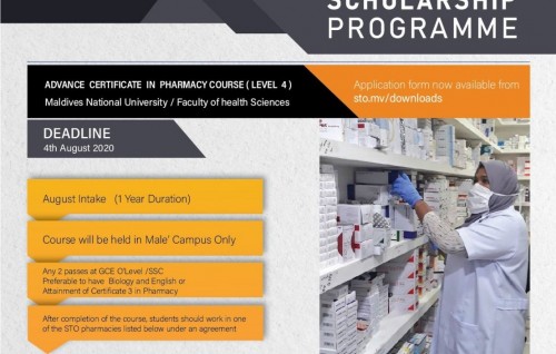 Pharmaceutical dhaairaain kiyevumah STO in dhey scholarship ah kurimathilumuge furusathu hulhuvaalaifi