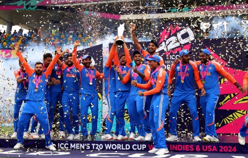 World Cup ge kaamiyaabee faahaga kuran Raajje aumah India cricket team ah dhauvathu dheefi