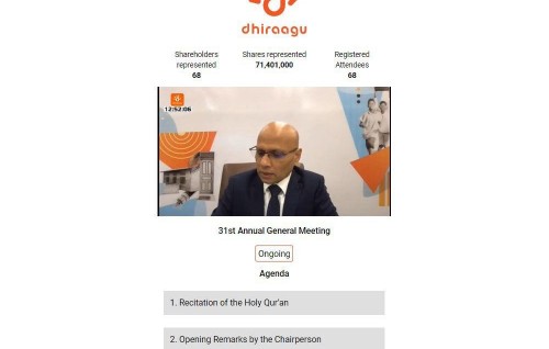 Dhiraagu holds its first virtual AGM