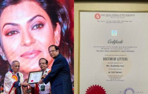 Sushmita Sen a honorary doctorate eh libihjje