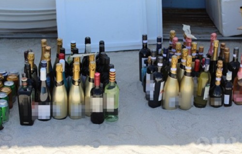 Large quantity of alcohol in Ungoofaaru Police custody destroyed