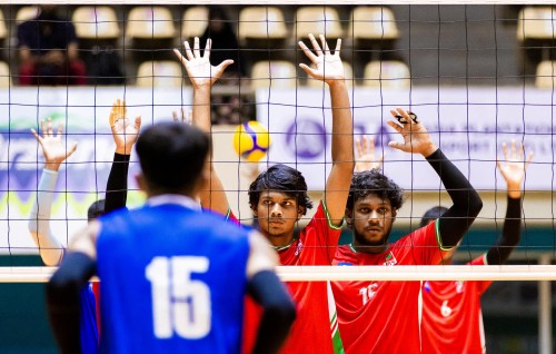 Zuvaan Volley team in Nepal aa dhekolhah kulhunu match inves balivee 3 set in