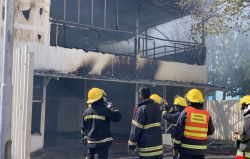 Fire at former flu clinic behind Hiyaa Flats
