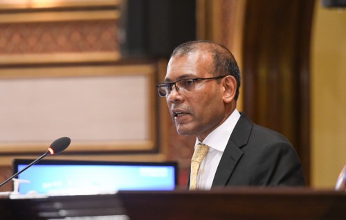 Fuluhunge hidhumathuge gaanoonun vazeerah mihaaru havaalu kurevifai vanee siyaasathu kandaelhun: Majlis Raees