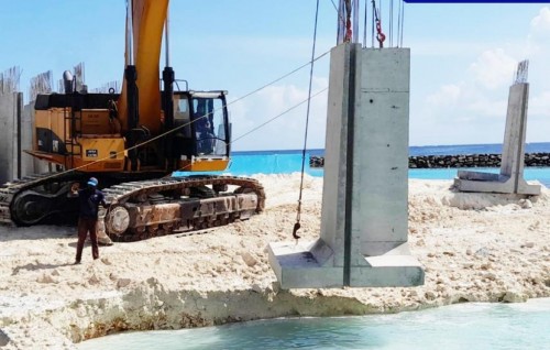 Ukulhas harbor development well underway