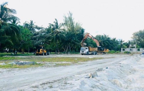 Sub base work resumes at Feydhoo football pitch
