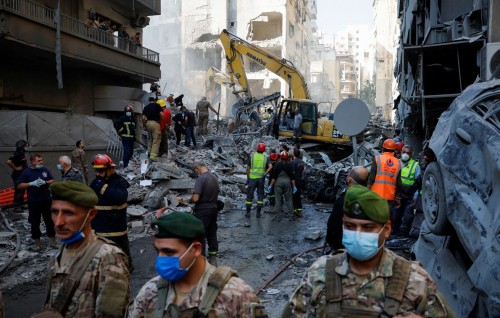 Israael in medhutherey Beirut ah dhin hamalaa ehggai 15 meehaku maraalaifi