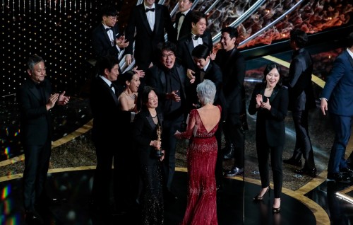 ‘Parasite’ makes Oscars history with four wins, including stunning best picture victory