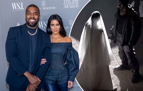 Kanye West's latest listening event featured Marilyn Manson, DaBaby, and Kim in a wedding dress