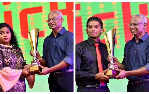Cricketers of the Year 2018 goes to Aishath Aimaa and Yoosuf Azyan Farhath
