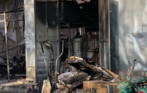 Warehouse for engines and parts burn down in fire