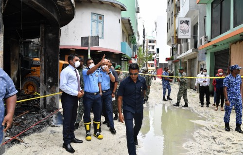 Vice President visits disaster site to check on progress of work