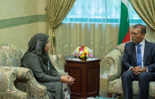 President Nasheed meets Rilwan's sister