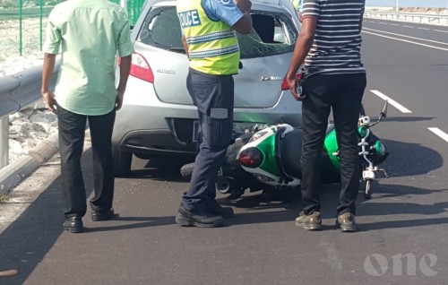Policeman injured during accident on bridge