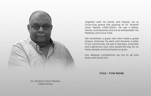 Coca-Cola ge thauziyaa Dr. Ibrahim Umar Manik ge aailaa ah