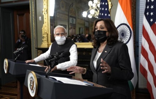 VP Harris and Indian Prime Minister Modi meet as US eyes Asia