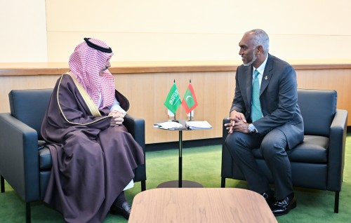 Photo: Raees Muizzu, Oman adhi Saudi ge Foreign Minister bahdhalu kurehvun