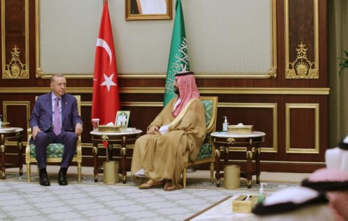 Turkish president meets Saudi Crown Prince