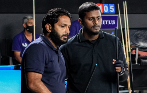National Billiard Championship: Doubles event ge final ge furathama jaaga Ahsan aai Abbas ah