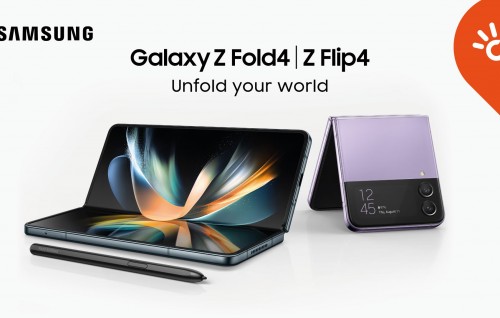 Dhiraagu in galaxy Z fold 4 adhi Z flip 4 ge phone vikkan fashaifi