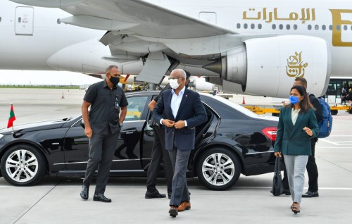 President and First Lady departs to Sri Lanka