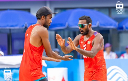 CAVA Beach volleyball Challenge Cup: Raajjeyge Kudakaattey aai Adam ge pair inn rann medal dhifaau koffi