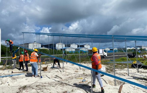 Hulhule-Hulhumale link road gai Solar PV system gaaimu kurumuge masahkaiy fashaifi