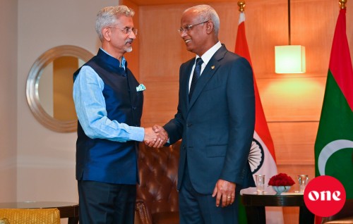 Photo: Raees Solih aai Jaishankaru bahdhalu kurehvun