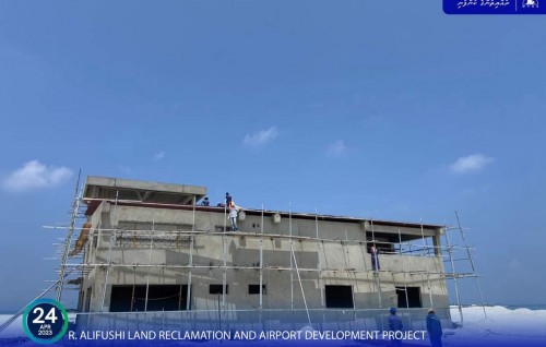 Alifushi airport ge terminal ge foundation masakkaiy ninmaalaifi